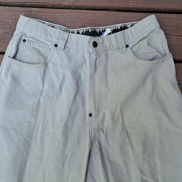 Vintage PNB Nation Clothing Carpenter Cargo pants 34X34 Men Baggy Y2K Kaki Hip H - Picture 4 of 13